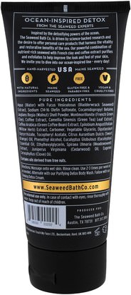 الجمال، العناية بالوجه، نوع الجلد الطبيعي لتجفيف الجلد، تقشير الوجه Seaweed Bath Co., Exfoliating Detox Scrub, Refresh, Orange, Eucalyptus & Cedar, 6 fl oz (177 ml)