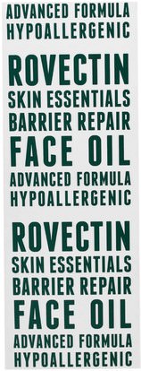 الجمال، العناية بالوجه، نوع الجلد الوردية، البشرة الحساسة Rovectin, Skin Essentials Barrier Repair Face Oil, 1 fl oz (30 ml)