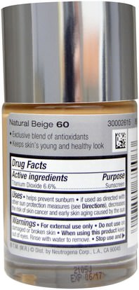 الجمال، العناية بالوجه، سف العناية بالوجه Neutrogena, Healthy Skin Liquid Makeup, Natural Beige 60, 1 fl oz (30 ml)