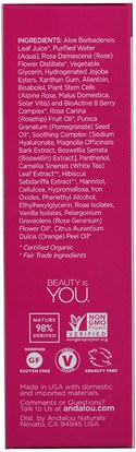 الجمال، تقشير الوجه Andalou Naturals, Pearl Exfoliator, Sensitive, 1000 Roses, 2 fl oz (58 ml)