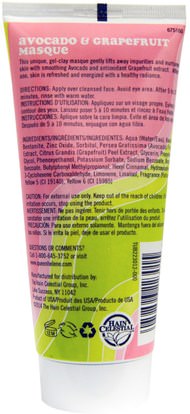 الجمال، أقنعة الوجه، أقنعة الطين Queen Helene, Avocado & Grapefruit Masque, Energy Burst, Normal to Dry Skin, 6 oz (170 g)