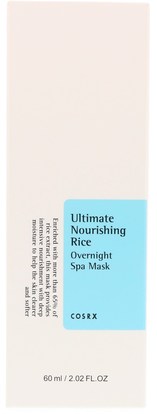 الجمال، أقنعة الوجه Cosrx, Ultimate Nourishing Rice, Overnight Spa Mask, 2.02 fl oz (60 ml)