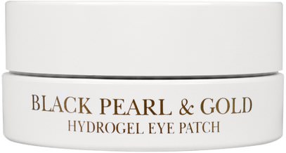 الجمال، أقنعة الوجه، أقنعة الورقة، حمام Petitfee, Black Pearl & Gold Hydrogel Eye Patch, 60 Patches