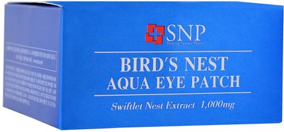الجمال، أقنعة الوجه، أقنعة ورقة SNP, Birds Nest Aqua Eye Patch, 60 Patches