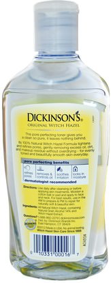 الجمال، أحبار الوجه، الجلد، الساحرة هازل Dickinson Brands, Original Witch Hazel, Pore Perfecting Toner, 16 fl oz (473 ml)