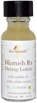 Bee Naturals, Blemish Rx Drying Lotion, 1/2 fl oz ,الصحة، حب الشباب، نوع البشرة حب الشباب الجلد المعرضة، الجمال، العناية بالوجه، الكريمات المستحضرات، الأمصال