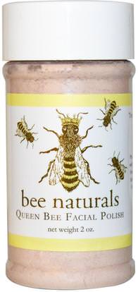Bee Naturals, Queen Bee Facial Polish, 2 oz ,الجلد المضطرب، ملكة النحل جمع