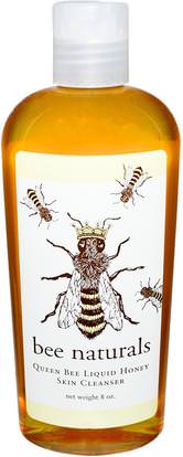 Bee Naturals, Queen Bee Liquid Honey Skin Cleanser, 8 oz ,جمع النحلة الملكة، أصلي، إجتماع للعمل، ناتورال