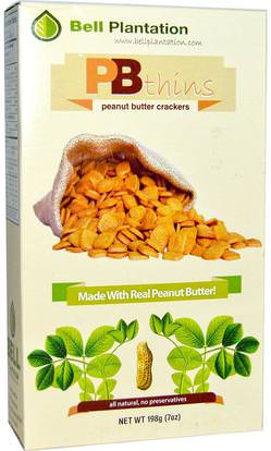 Bell Plantation, PB Thins, Peanut Butter Crackers, 7 oz (198 g) ,الطعام، المفرقعات، &، بريادستيكس، جرس، بيارة، ي، ثينس