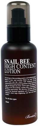 Benton, Snail Bee, High Content Lotion, 120 ml ,الجمال، العناية بالوجه، الكريمات المستحضرات، الأمصال، حمام