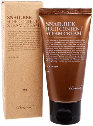 Benton, Snail Bee High Content Steam Cream, 50 g ,الجمال، العناية بالوجه، الكريمات المستحضرات، الأمصال، الصحة، الجلد، الكريمات اليوم