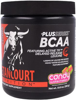 Betancourt, Plus Series BCAA, Candy Watermelon, 10.0 oz (285 g) ,المكملات الغذائية، والأحماض الأمينية، بكا (متفرعة سلسلة الأحماض الأمينية)، والرياضة، والعضلات