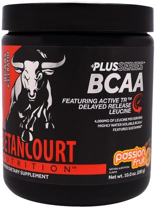 Betancourt, Plus Series BCAA, Passion Fruit, 10.0 oz (285 g) ,المكملات الغذائية، والأحماض الأمينية، بكا (متفرعة سلسلة الأحماض الأمينية)، والرياضة، والعضلات