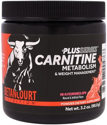 Betancourt, Plus Series Carnitine, Watermelon, 3.2 oz (90.0 g) ,والرياضة، ومسحوق الكرياتين، تجريب