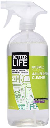Better Life, Natural All-Purpose Cleaner, Clary Sage & Citrus, 32 fl oz (946 ml) ,المنزل، المنظفات المنزلية