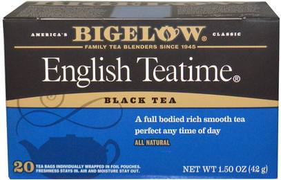 Bigelow, English Teatime, 20 Tea Bags, 1.50 oz (42 g) ,الطعام، شاي الأعشاب، الشاي الأسود