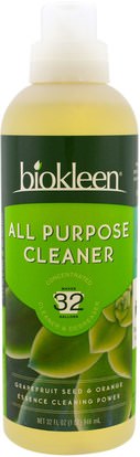 Bio Kleen, All Purpose Cleaner, Concentrated, Grapefruit Seed & Orange, 32 fl oz (946 ml) ,المنزل، المنظفات المنزلية