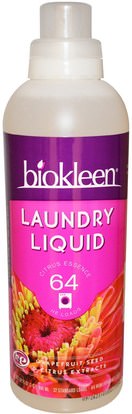 Bio Kleen, Laundry Liquid, Citrus Essence, 32 fl oz (946 ml) ,المنزل، منظفات الغسيل، حمام، الجمال، الصابون