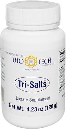 Bio Tech Pharmacal, Inc, Tri-Salts, 4.23 oz (120 g) ,المكملات الغذائية، والمعادن، والكالسيوم