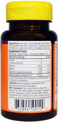 bioastin Nutrex Hawaii, BioAstin, 12 mg, 75 Vegan Soft Gels