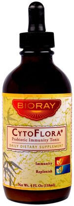 Bioray Inc., CytoFlora, Probiotic Immunity Tonic, 4 fl oz (118 ml) ,المكملات الغذائية، البروبيوتيك، الانفلونزا الباردة والفيروسية، جهاز المناعة