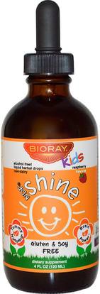 Bioray Inc., Kids, NDF Shine, Probiotic Lysate & Toxin Removal, Kids, Berry Flavor, 4 fl oz (120 ml) ,المكملات الغذائية، البروبيوتيك، الأطفال البروبيوتيك، استقرت البروبيوتيك