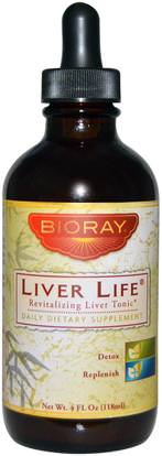 Bioray Inc., Liver Life, Revitalizing Liver Tonic, 4 fl oz (118 ml) ,المكملات الغذائية، منتجات الكبد، الفطر الطبية