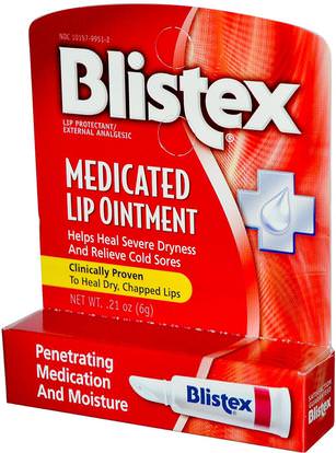 Blistex, Medicated Lip Ointment.21 oz (6 g) ,حمام، الجمال، العناية الشفاه، بليستكس الطبية