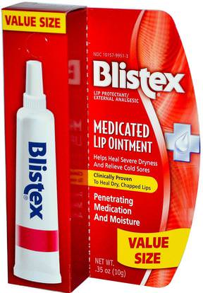 Blistex, Medicated Lip Ointment.35 oz (10 g) ,حمام، الجمال، العناية الشفاه، بليستكس الطبية
