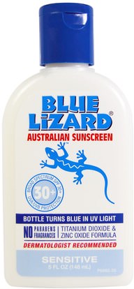 Blue Lizard Australian Sunscreen, Sensitive SPF 30+ Sunscreen, Fragrance Free, 5 fl oz (148 ml) ,الأزرق، السحلية الأسترالي، سونسكرين، سف، 30-45