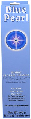 Blue Pearl, Classic Imported Incense, Jumbo Classic Champa, 3.5 oz (100 g) ,حمام، الجمال، الزيوت العطرية الزيوت، البخور، اللؤلؤ الأزرق البخور الأصلي