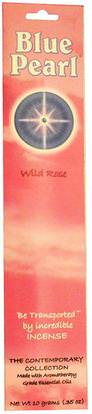 Blue Pearl, The Contemporary Collection, Wild Rose Incense.35 oz (10 g) ,حمام، الجمال، الروائح الزيوت الأساسية، البخور