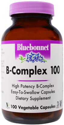 Bluebonnet Nutrition, B-Complex 100, 100 Veggie Caps ,الفيتامينات، فيتامين ب المعقدة 100