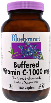 Bluebonnet Nutrition, Buffered Vitamin C, 1000 mg, 180 Caplets ,الفيتامينات، فيتامين ج مخزنة