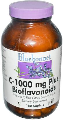 Bluebonnet Nutrition, C-1000 Plus Bioflavonoids, 180 Caplets ,الفيتامينات، فيتامين ج