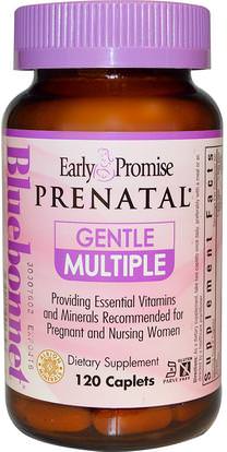 Bluebonnet Nutrition, Early Promise, Prenatal, Gentle Multiple, 120 Caplets ,الفيتامينات، الفيتامينات قبل الولادة، النساء