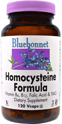 Bluebonnet Nutrition, Homocysteine Formula, 120 Vcaps ,المكملات الغذائية، تمغ (البيتين اللامائية)