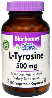 Bluebonnet Nutrition, L-Tyrosine, 500 mg, 100 Veggie Caps ,المكملات الغذائية، والأحماض الأمينية، لتر التيروزين