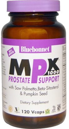 Bluebonnet Nutrition, MPX 1000, Prostate Support, 120 Vcaps ,الصحة، الرجال، البروستاتا