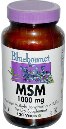 Bluebonnet Nutrition, MSM, 1000 mg, 120 Vcaps ,والملاحق، والمعادن