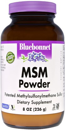 Bluebonnet Nutrition, MSM Powder, 8 oz (226 g) ,المكملات الغذائية، والمعادن، والتهاب المفاصل