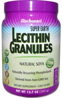 Bluebonnet Nutrition, Super Earth, Lecithin Granules, 12.7 oz (360 g) ,المكملات الغذائية، الليسيثين