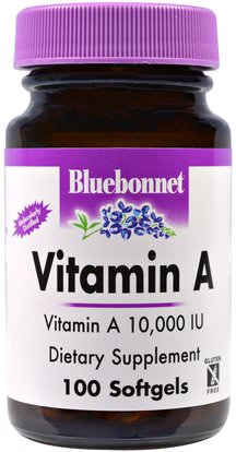 Bluebonnet Nutrition, Vitamin A, 100 Softgels ,الفيتامينات، فيتامين أ