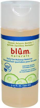 Blum Naturals, Daily Eye Makeup Remover, 5.4 fl oz (160 ml) ,الجمال، العناية بالوجه، مزيل ماكياج