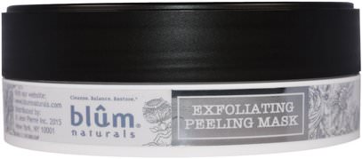Blum Naturals, Exfoliating Peeling Mask, 3.45 oz (110 ml) ,الجمال، أقنعة الوجه