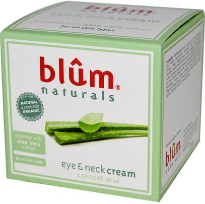 Blum Naturals, Eye & Neck Cream, 1.69 oz (50 ml) ,الجمال، العناية بالوجه، الكريمات المستحضرات، الأمصال، كريمات التجاعيد، الجلد