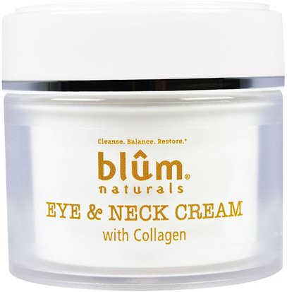 Blum Naturals, Eye & Neck Cream with Collagen, 1.69 oz (50 ml) ,الجمال، كريمات العين، العناية بالوجه، الكريمات المستحضرات، الأمصال