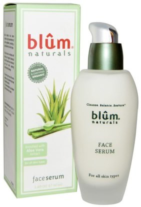 Blum Naturals, Face Serum, 1.69 oz (50 ml) ,الصحة، مصل الجلد، الجمال، العناية بالوجه، بشرة