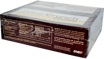 BNRG, Power Crunch, Protein Energy Bar, Choklat, Milk Chocolate, 12 Bars, 1.5 oz (42 g) Each ,والرياضة، والبروتين أشرطة