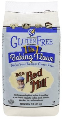 Bobs Red Mill, 1 to 1 Baking Flour, 22 oz (623 g) ,الغذاء والدقيق والمزيج، والدقيق الأرز البني